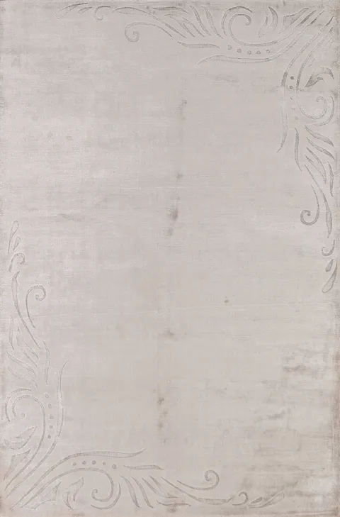 100% Silk Contemporary Area Rug 4x6