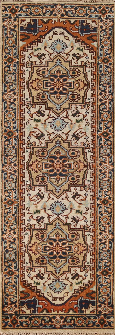 Wool Heriz Serapi Runner Rug 3x8