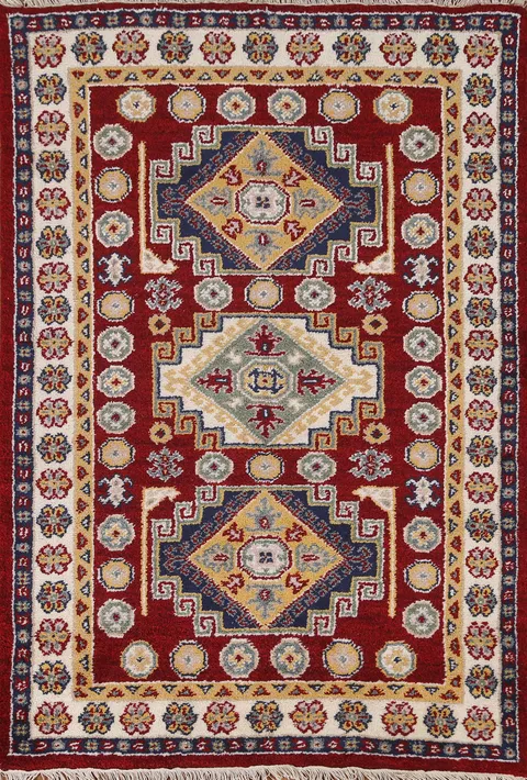 Geometric Kazak Area Rug 4x6