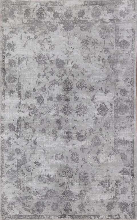 100% Silk Modern Abstract Area Rug 5x8