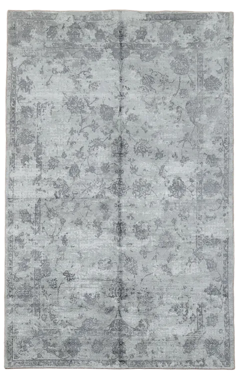 100% Silk Modern Abstract Area Rug 5x8