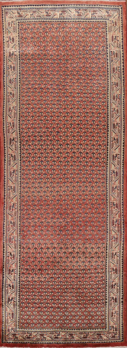 Red Botemir Persian Runner Rug 4x10