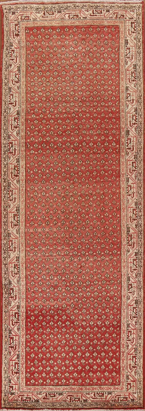 Red Botemir Persian Runner Rug 3x10