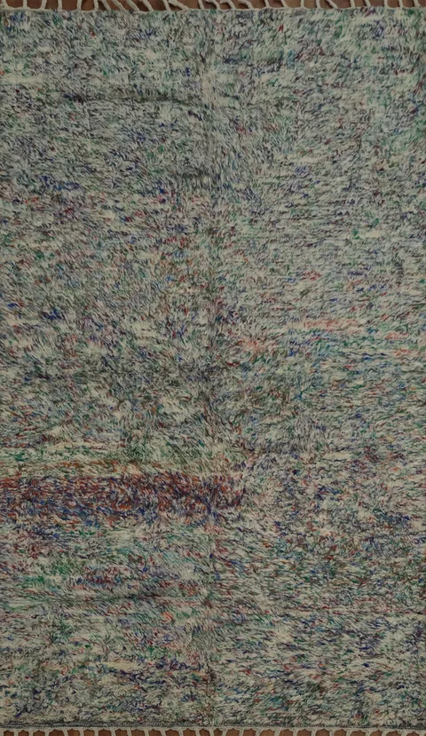 Plush Multi-Colored Moroccan Area Rug 5x8