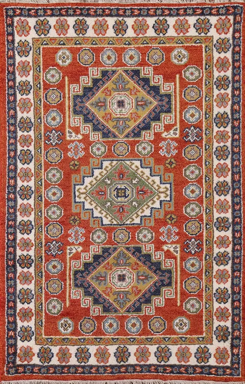 Kazak Handmade Area Rug 4x6
