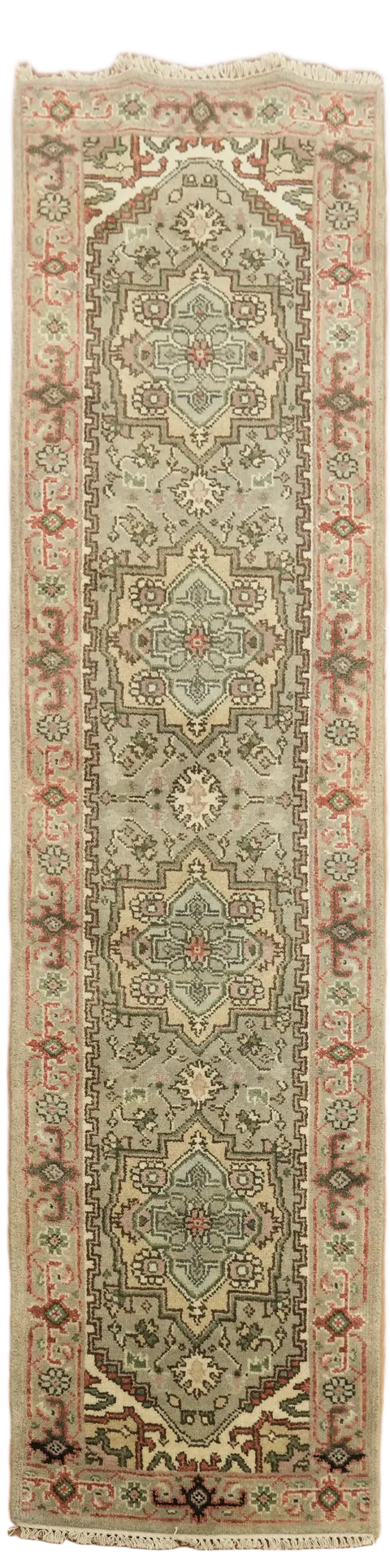 Geometric Heriz Serapi Runner Rug 2x10