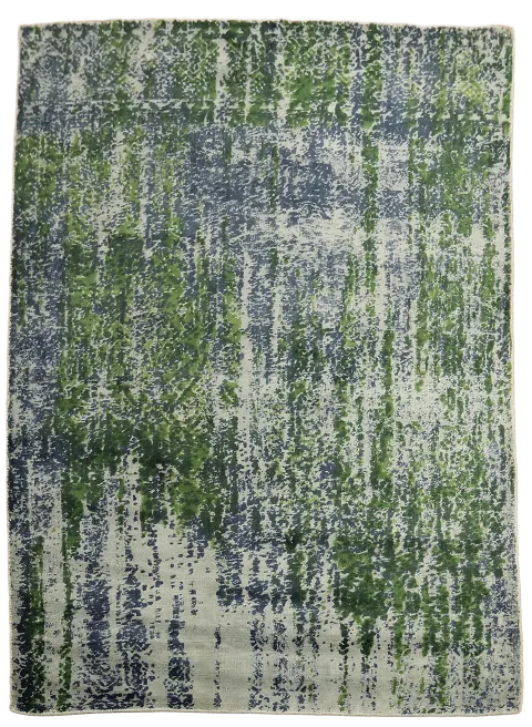 Modern Abstract Oriental Area Rug 5x7