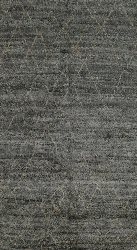 Contemporary Grey Moroccan Area Rug 5x8 with Diamond Patterns