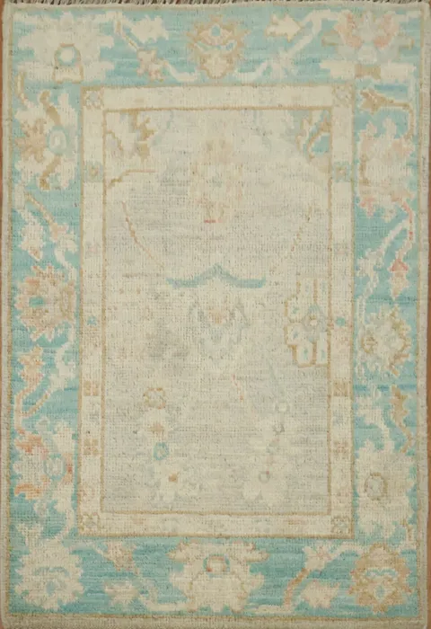Muted Wool Oushak Turkish Wool Rug 2x3