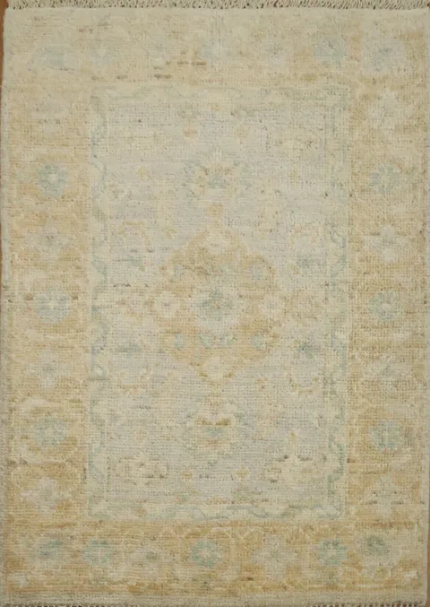 Handmade Oushak Oriental Wool Rug 2x3