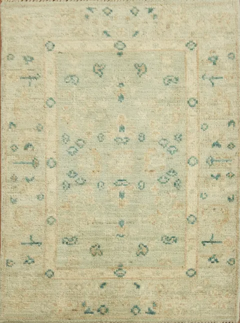 Handmade Oushak Turkish Wool Rug 2x3