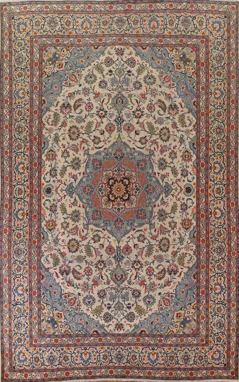 Vegetable Dye Kashan Persian Area Rug 9x13