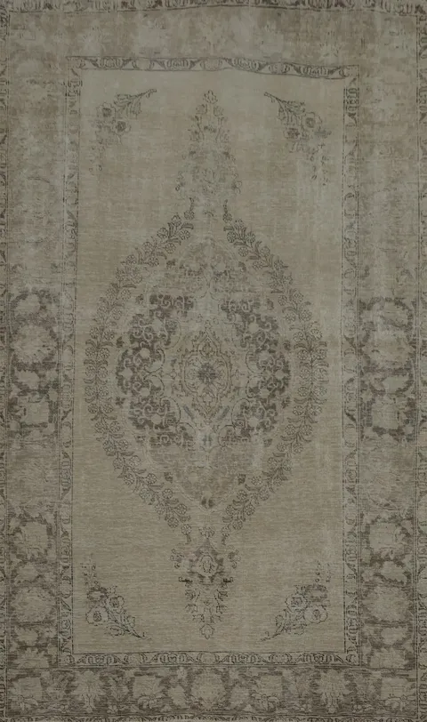 Distressed Vintage Tabriz Persian Area Rug 6x9
