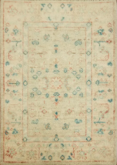Handmade Oushak Turkish Rug 2x3