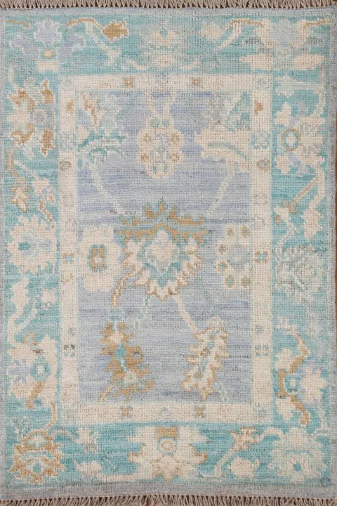 Handmade Oushak Turkish Wool Rug 2x3