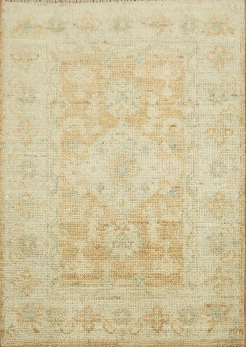 Geometric Oushak Turkish Rug 2x3