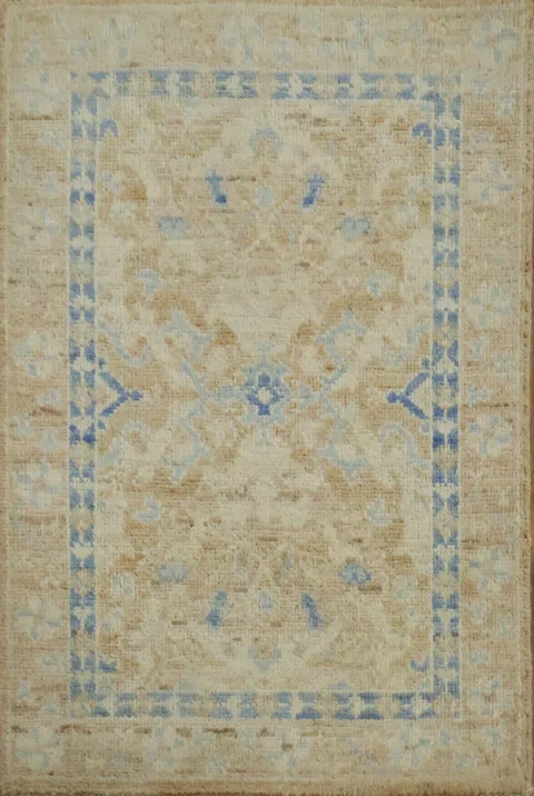 Vegetable Dye Oushak Turkish Rug 2x3