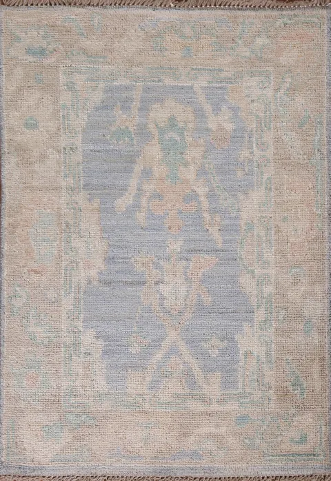 Vegetable Dye Oushak Handmade Rug 2x3