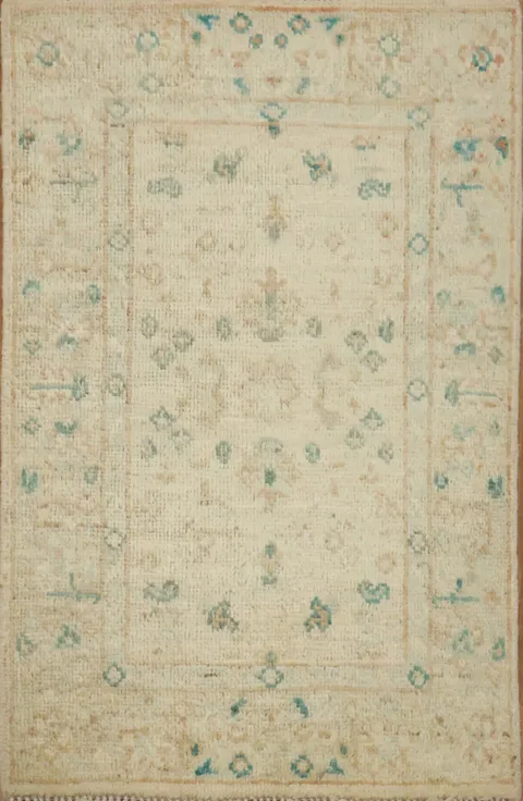 Turkish Wool Oushak Vegetable Dye Rug 2x3