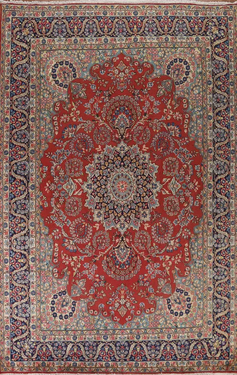 Vintage Wool Kerman Persian Area Rug 8x11