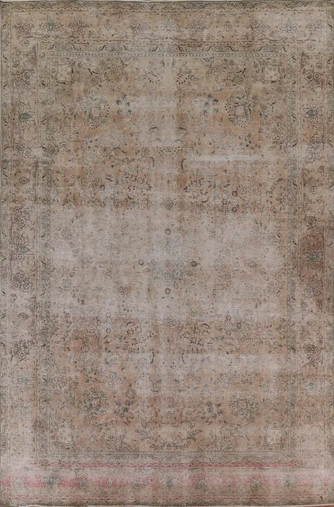 Distressed Tabriz Persian Area Rug 10x13