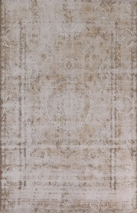 Antique Distressed Kerman Persian Area Rug 7x11