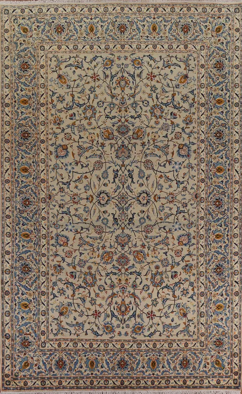 All-Over Floral Kashan Persian Area Rug 8x11
