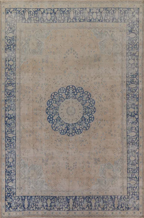 Antique Vegetable Dye Kerman Persian Area Rug 10x13