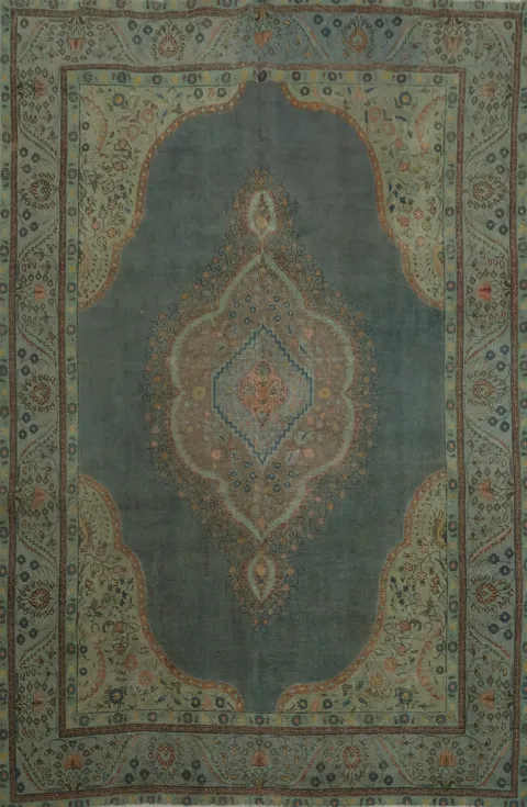 Exquisite Tabriz Persian Area Rug 8x11 with Timeless Floral Motifs