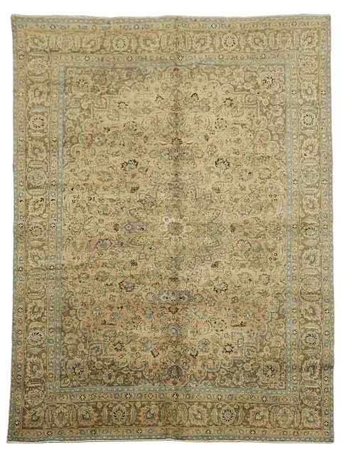 Traditional Mashad Persian Area Rug 9x12