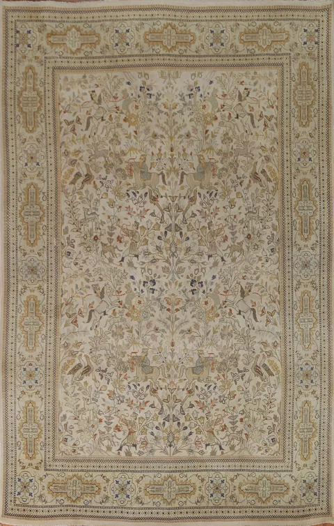 Hunting Design Tabatabaei Persian Area Rug 7x10