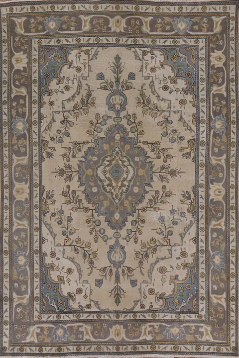 Geometric Tabriz Persian Area Rug 6x10