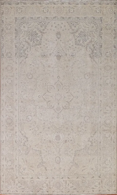 Distressed Tabriz Persian Area Rug 7x10
