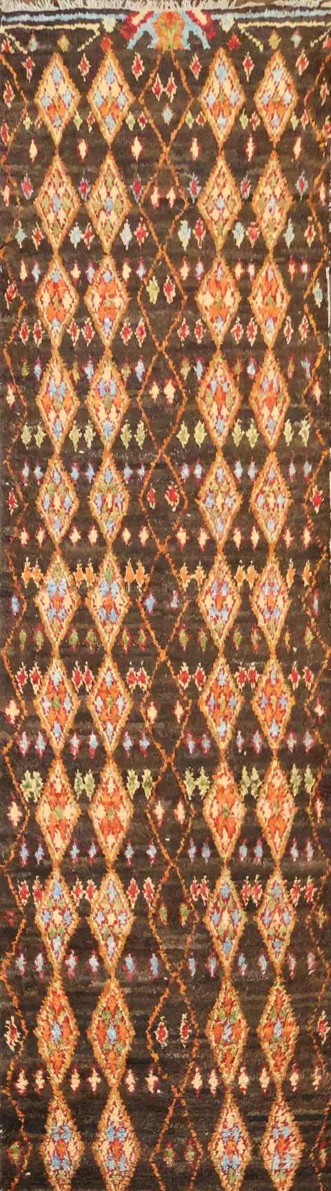Geometric Moroccan Runner Rug 3x9