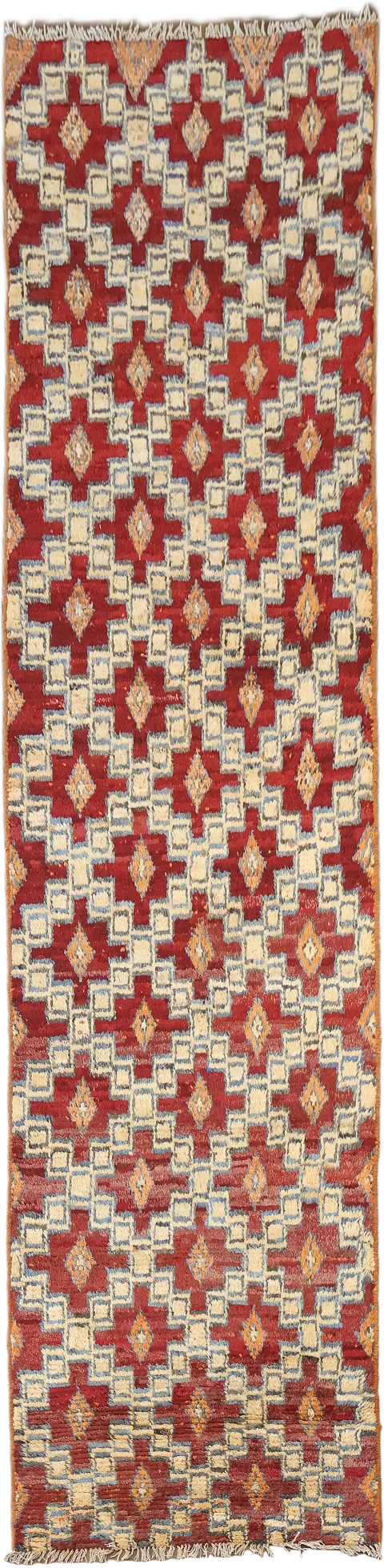 Geometric Moroccan Runner Rug 3x13