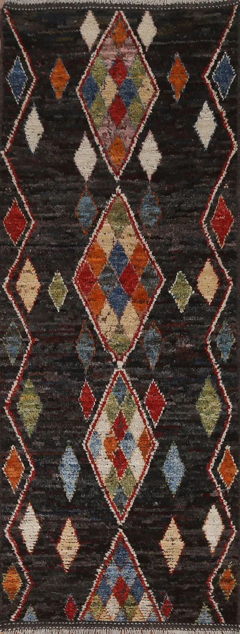 Geometric Moroccan Runner Rug 3x10