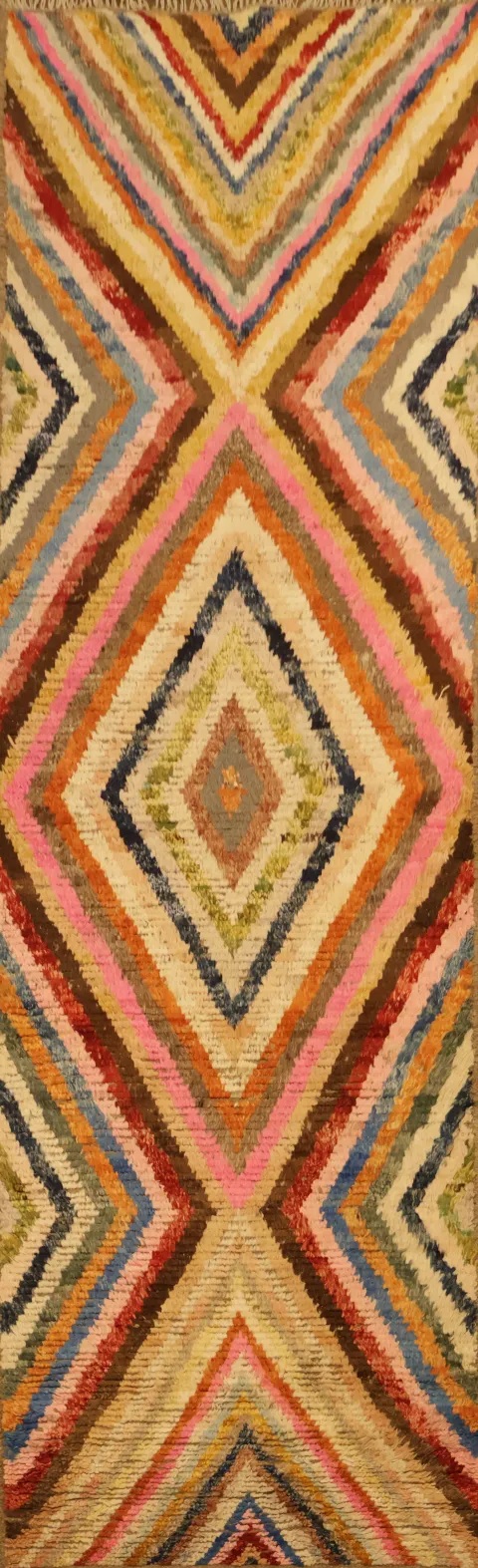 Handmade Moroccan Runner Rug 3x9