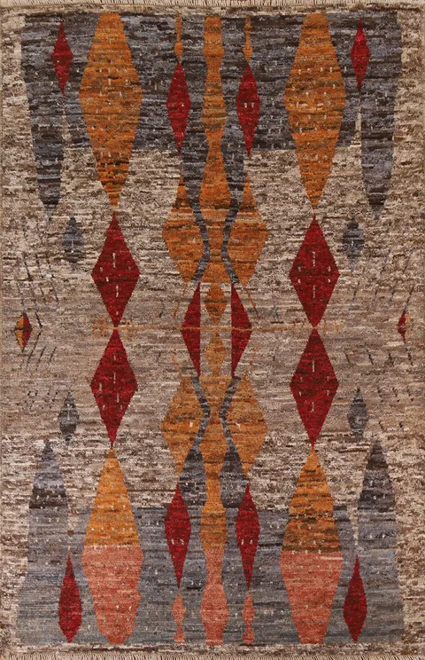 Brown Moroccan Oriental Area Rug 7x10