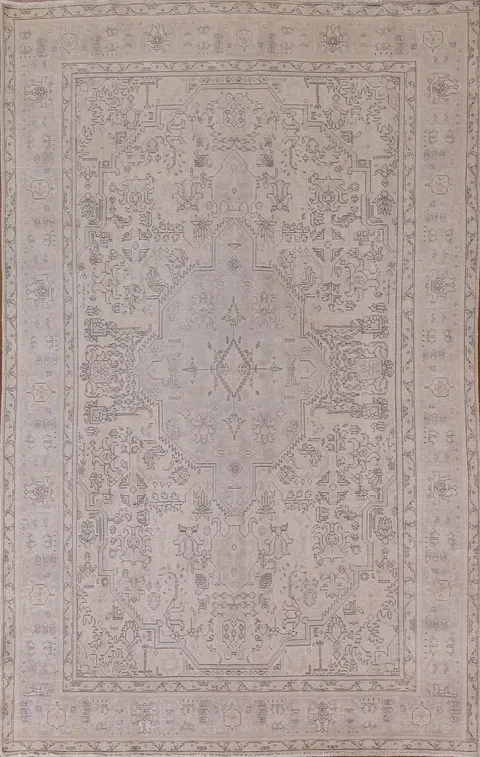 Distressed Tabriz Persian Area Rug 7x10