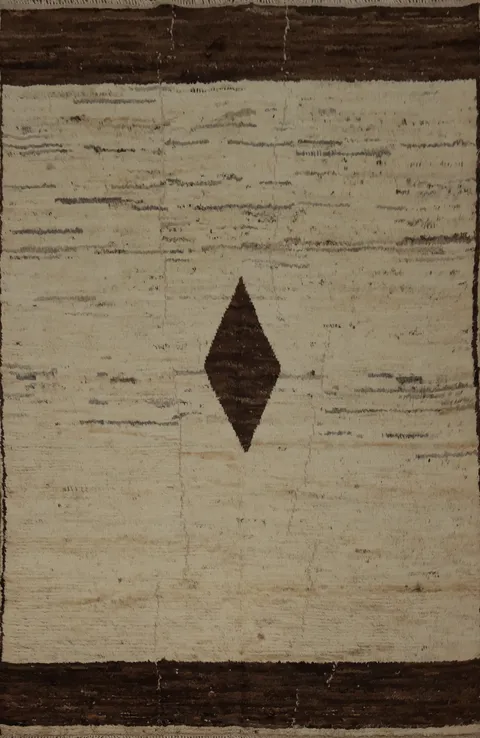 Ivory Geometric Moroccan Area Rug 6x9
