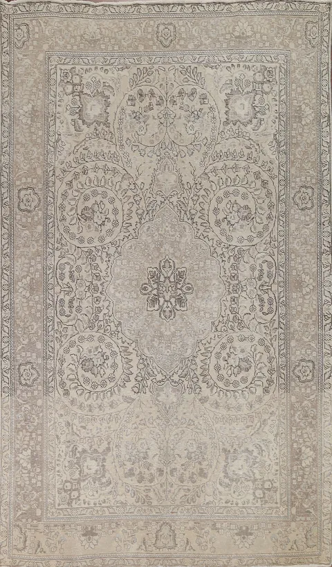 Distressed Muted abriz Persian Area Rug 7x10