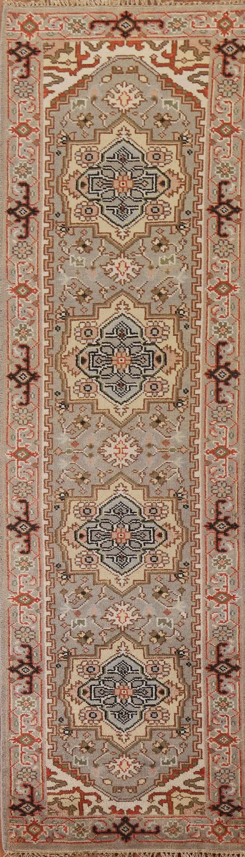 Geometric Heriz Serapi Oriental Runner Rug 3x10
