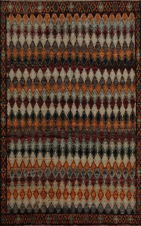 Geometric Moroccan Handmade Area Rug 7x10