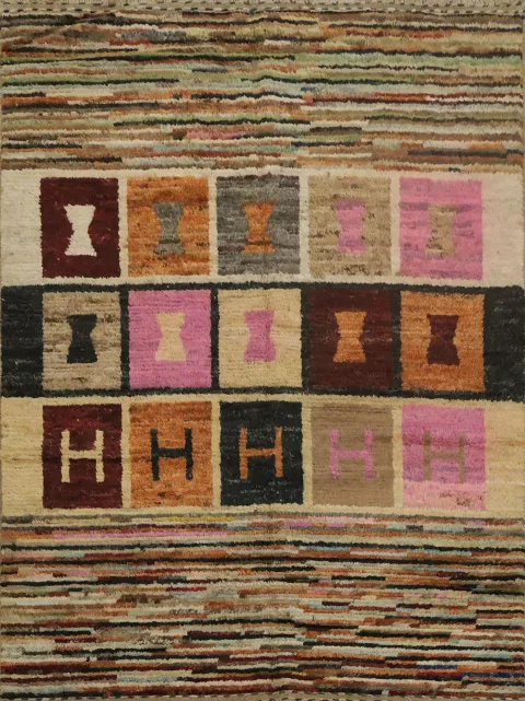 Geometric Moroccan Handmade Area Rug 5x7