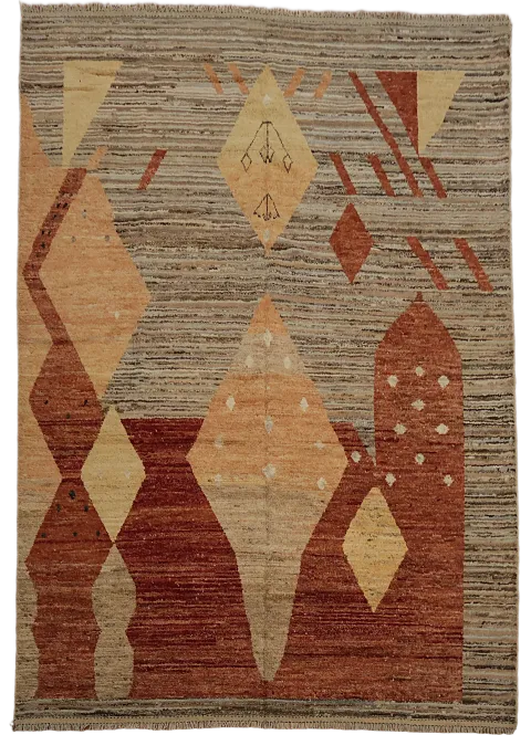 Rustic Moroccan Wool Large Rug 10x14 Accent Your Space with Elegance