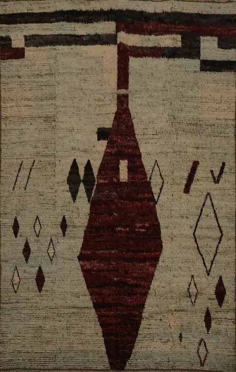 Geometric Moroccan Wool Area Rug 8x10