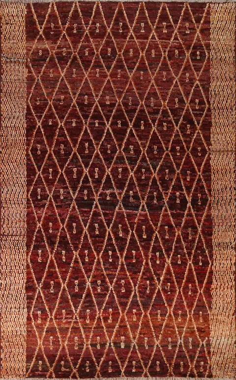 Trellis Moroccan Wool Area Rug 7x9