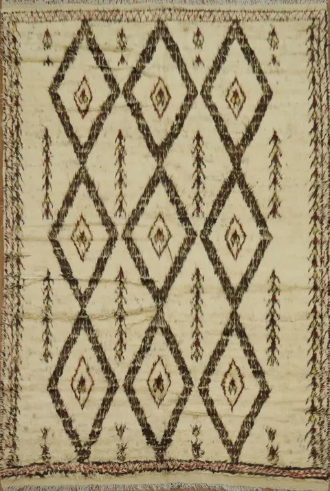 Tribal Moroccan Wool Area Rug 7x10