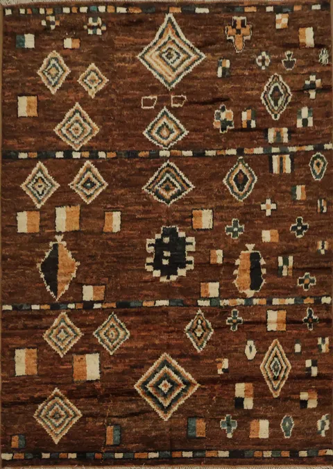 Tribal Moroccan Wool Area Rug 7x10