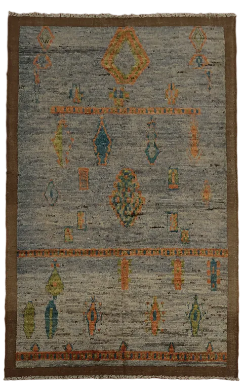 Enhance Cozy Ambiance with Artisan Moroccan Area Rug 6x10